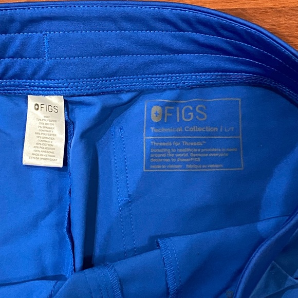 Figs Technical Collection Women's Size L Black & Blue Scrub Pants Lot Of 2 Pair - Picture 7 of 7